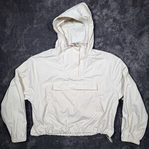 Arket Lightweight Nylon Anorak Womens Small White Pullover Jacket